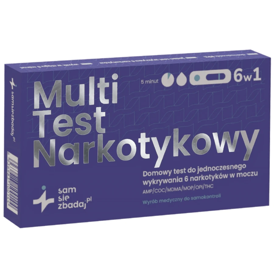 Examinează-te Multi Drug Test 6in1, test la domiciliu pentru detectarea a 6 medicamente în urină, 1 buc