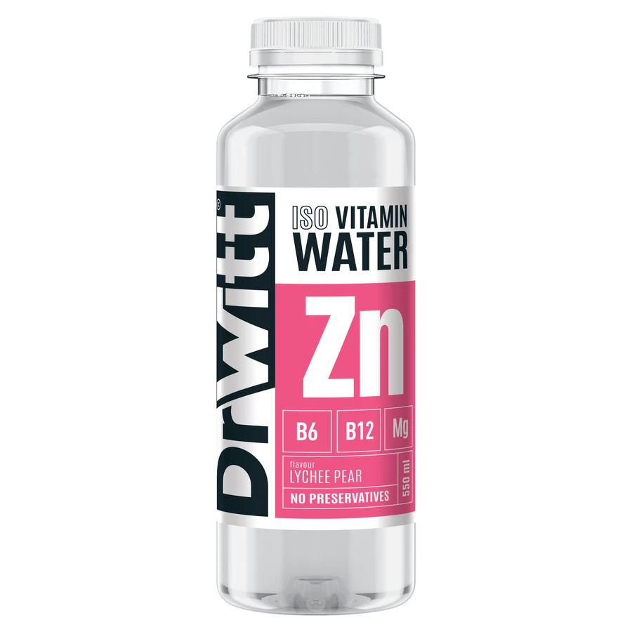 DrWitt Iso Vitamin Water, bebida isotónica, lichi y pera, 550 ml