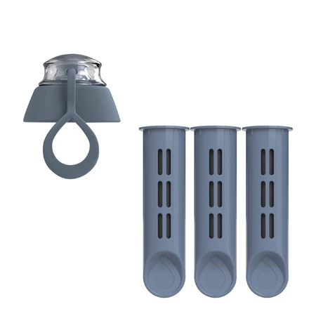 Set Dafi, Flessenfilter, 3 stuks + Zachte flessendop, staal, 1 stuk