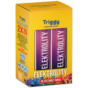 Triggy Elektrolity set, gusto pompelmo-mirtillo, 2 x 20 compresse effervescenti