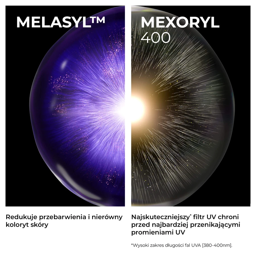 La Roche-Posay Anthelios UVMUNE400, fluido anti-pigmentazione con Melasyl, SPF 50+, 50 ml + sacchetto cosmetico in omaggio