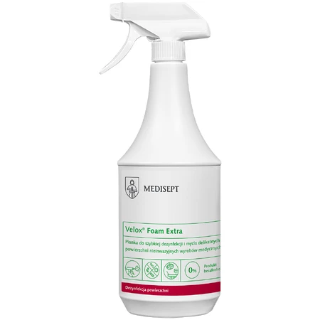 Medisept Velox Espuma Extra, espuma para limpieza y desinfección de superficies, 1 l