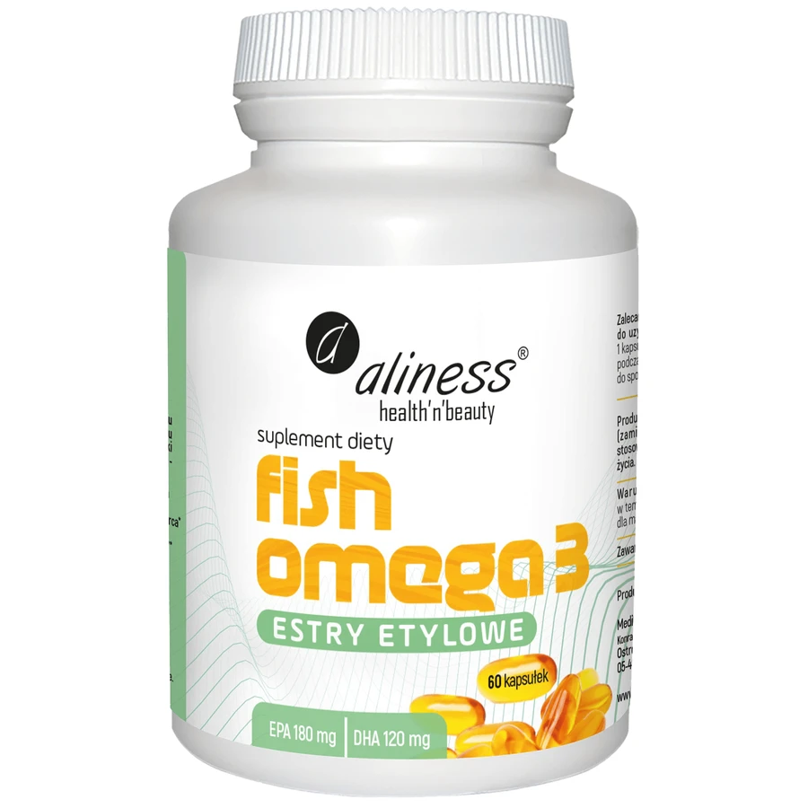 Aliness Fish Omega 3 Estry 180/120 mg, 60 kapsułek: ceny i cechy