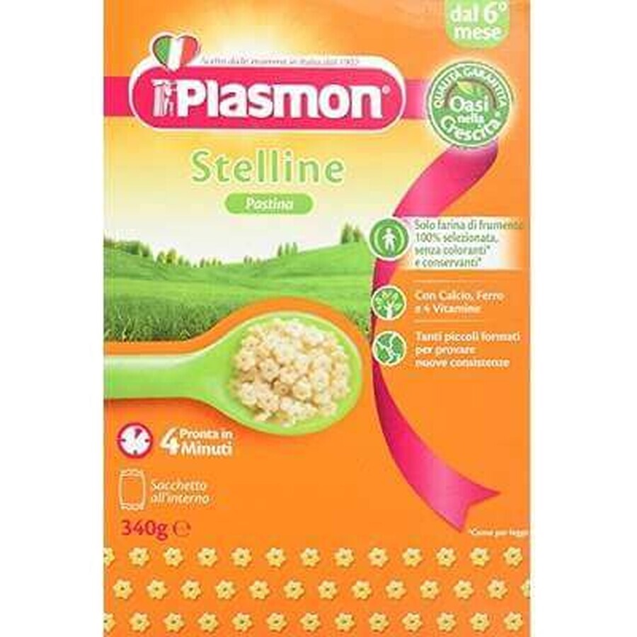 Pâte de stelline, +6 mois, 340 g, Plasmon