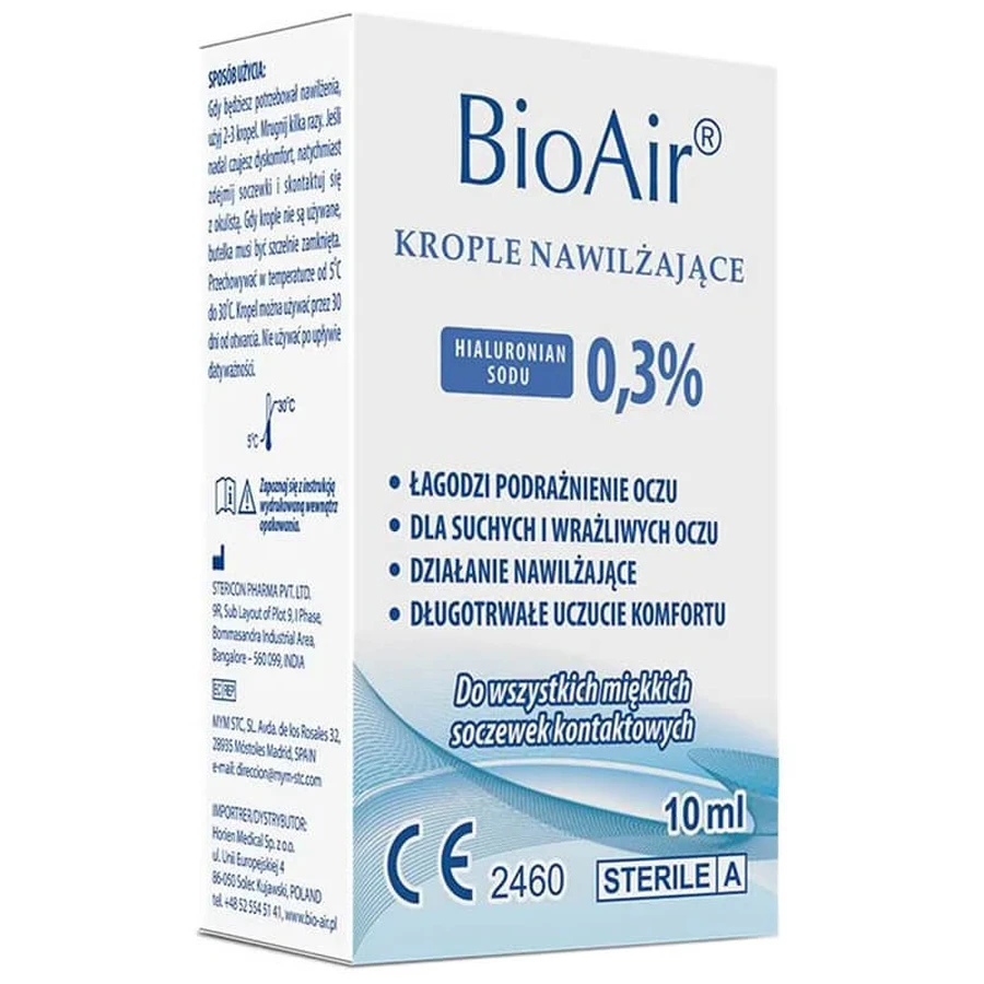 Gotas oculares hidratantes BioAir, 10 ml