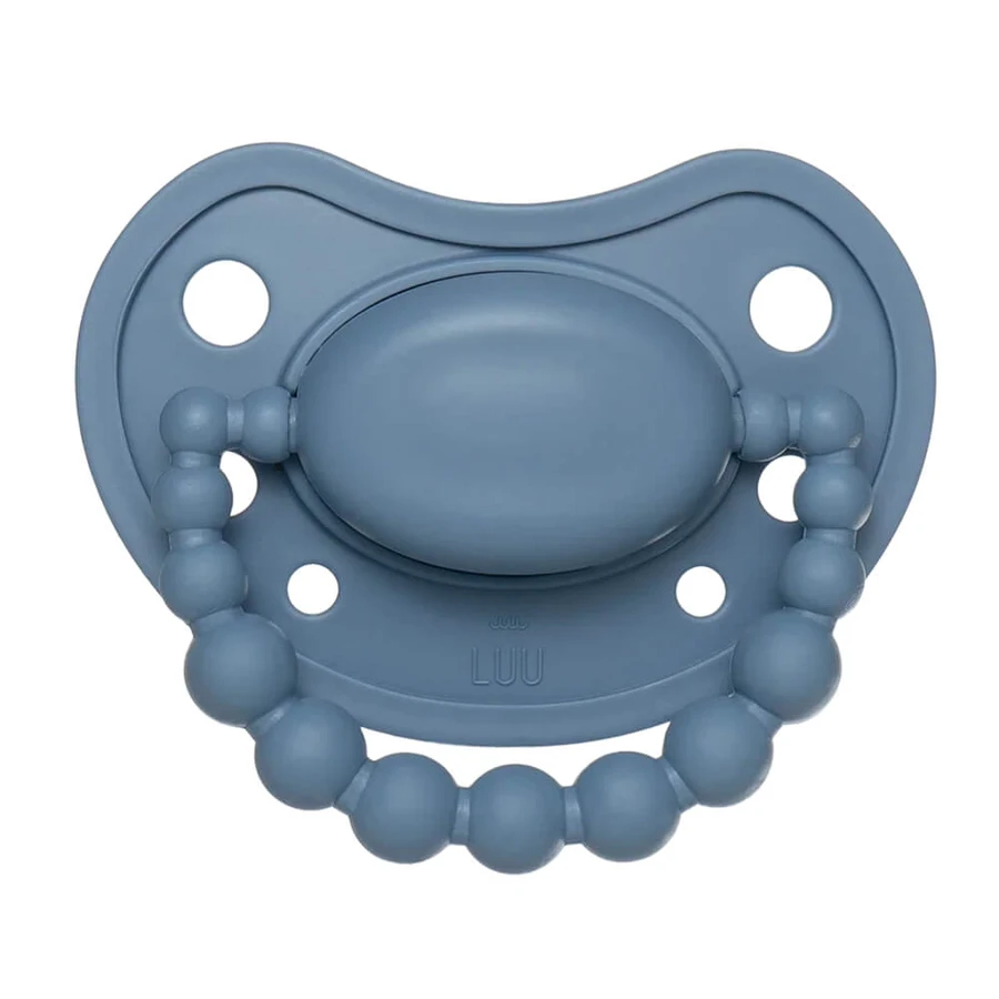 Luu Kids, chupete, posicionamiento, silicona, Cloudy Blue, 3-6 meses, 1 pieza