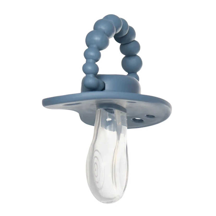 Luu Kids, chupete, posicionamiento, silicona, Cloudy Blue, 3-6 meses, 1 pieza