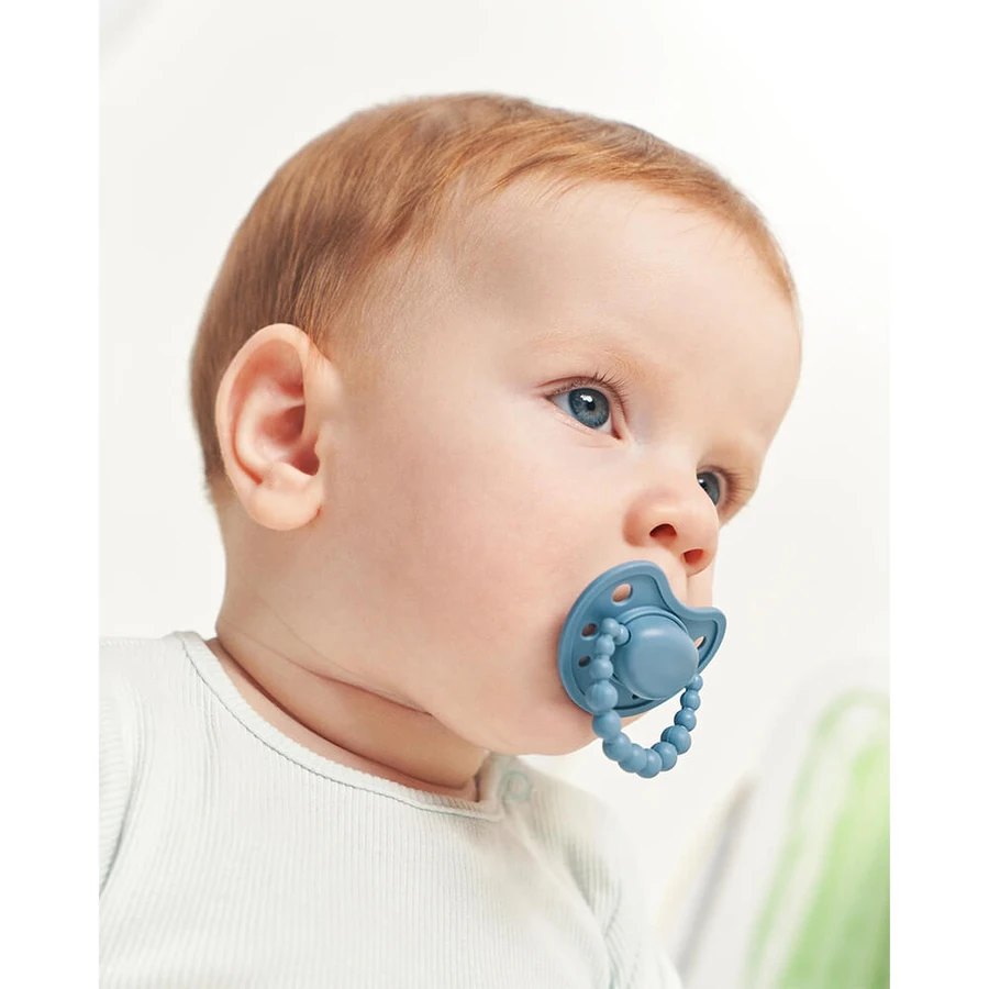 Luu Kids, chupete, posicionamiento, silicona, Cloudy Blue, 3-6 meses, 1 pieza