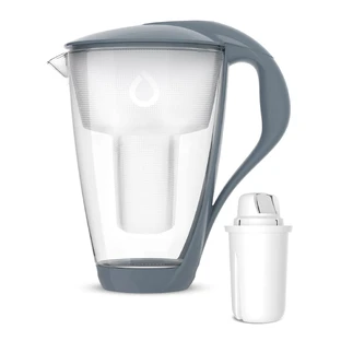 Dafi Crystal Led, ulcior cu filtru din sticlă, oțel, 2 l + filtru clasic, 1 buc