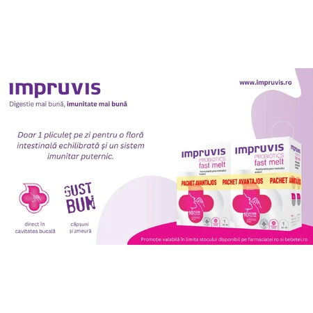Impruvis Fast Melt al gusto di pesca, 2 x 10 bustine, Pharma Brands