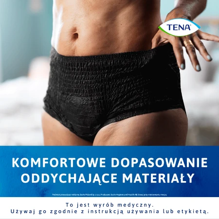 Tena Lady Pants Noir, saugfähige Slips, Größe M, 75-105 cm, Plus, 9 Stück