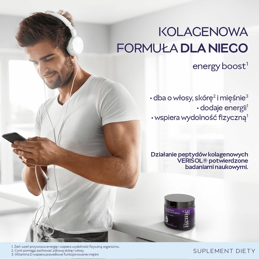 Reme Men Collagen Formula for Men, arôme de cassis, 150 g