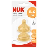 Tetina de látex First Choice Plus, 0-6 meses, 2 piezas, Nuk