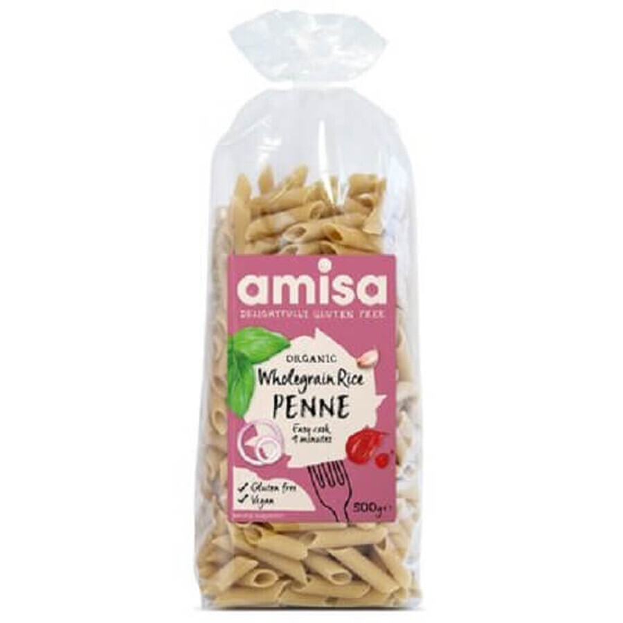 Penne de Arroz Integral Eco Sin Gluten, 500 gr, Amisa