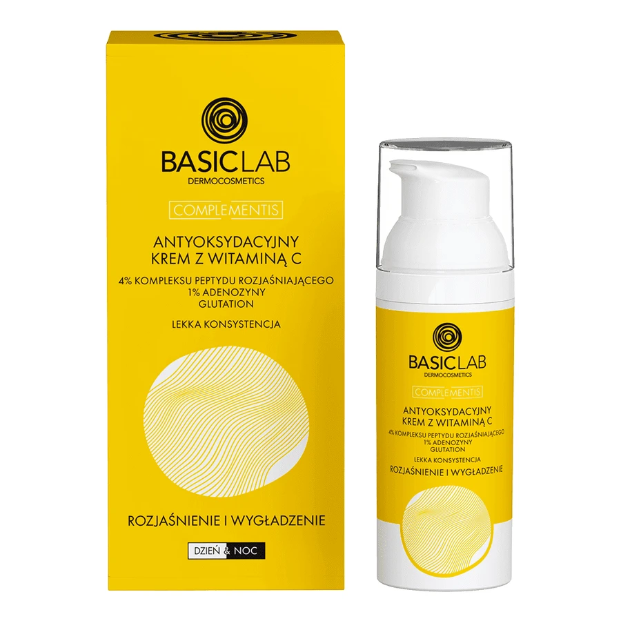 BasicLab Complementis, antioxidant vitamine C crème, verhelderend en gladmakend, lichte textuur, 50 ml