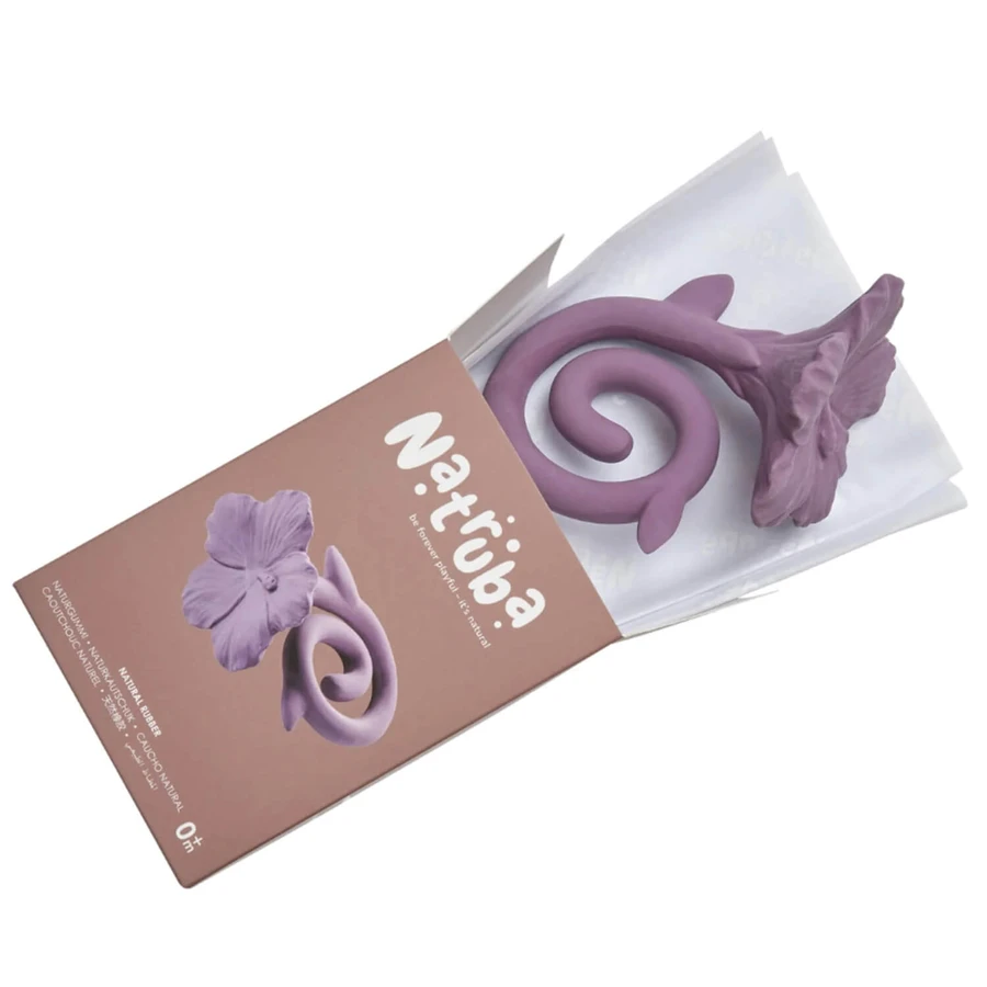 Natruba, elastic din cauciuc natural, floare hawaii, de la naștere, 1 buc
