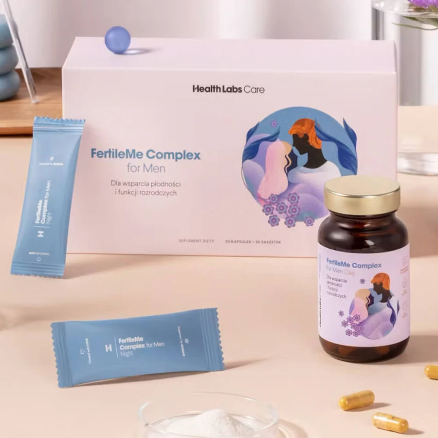 Health Labs FertileMe Complex per uomo, 30 capsule + 30 bustine
