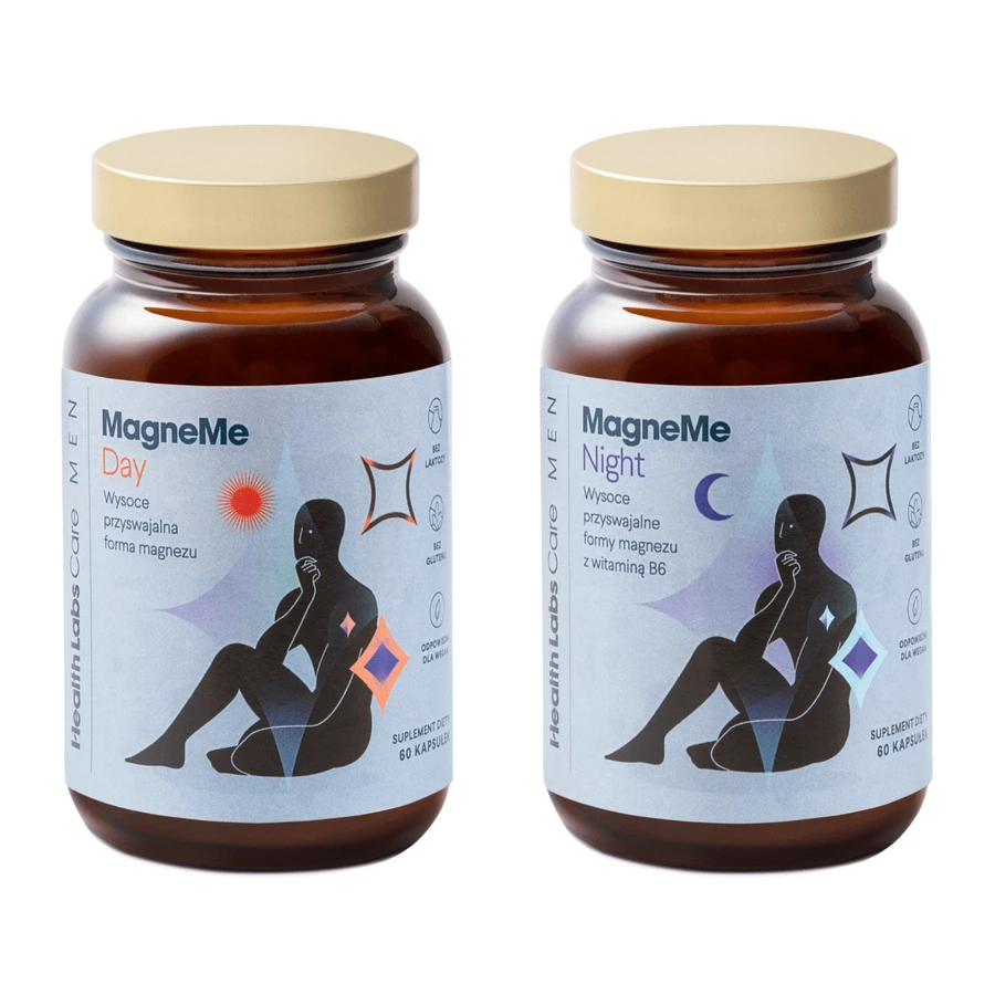 Health Labs MagneMe Men Giorno, 60 capsule + Notte, kit da 60 capsule