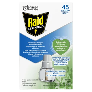 Raid Essentials, insecticid anti-țânțari lichid, rezervă, 27 ml