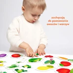 CzuCzu Paired Puzzles Fruits and Vegetables, puzzle-uri pentru copii, de la 18 luni, 38 piese