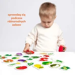 CzuCzu Paired Puzzles Fruits and Vegetables, puzzle-uri pentru copii, de la 18 luni, 38 piese