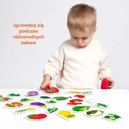 CzuCzu Paired Puzzles Fruits and Vegetables, puzzle-uri pentru copii, de la 18 luni, 38 piese