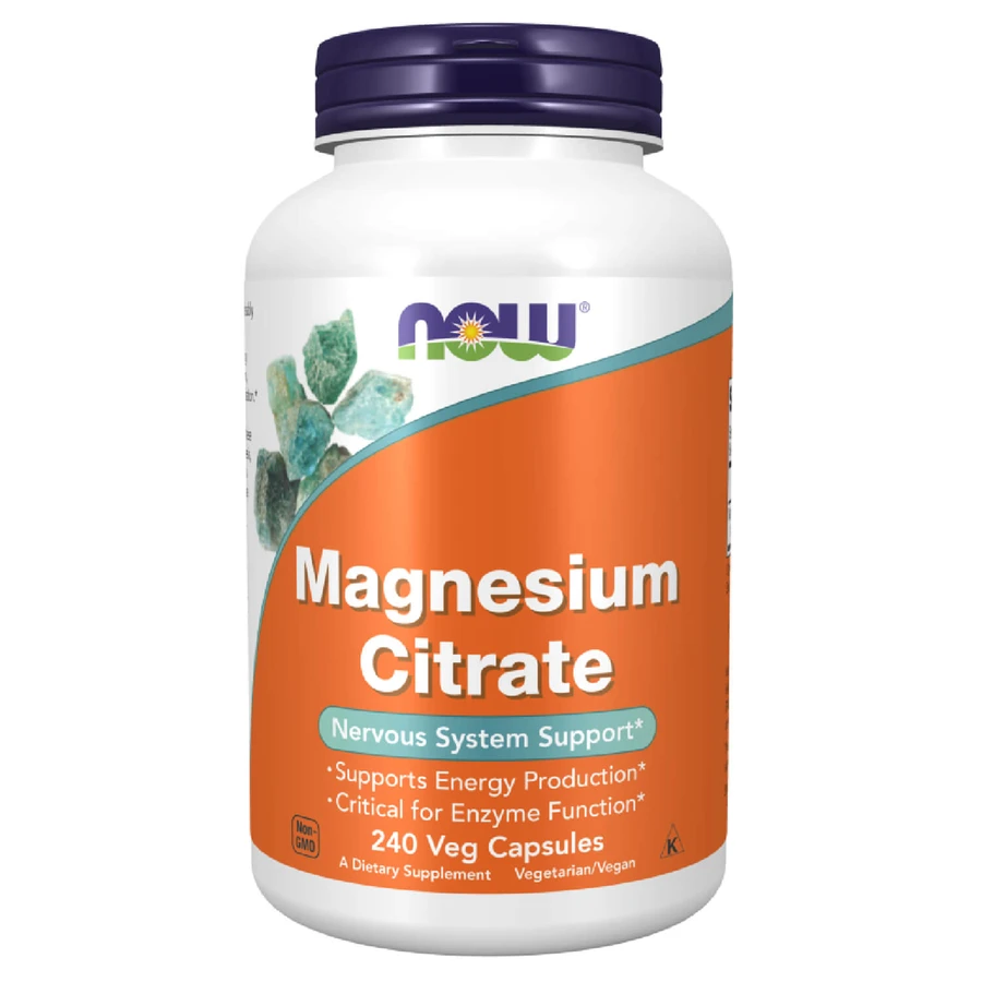 Now Foods Magnesium Citrate, citrato de magnesio, 240 cápsulas vegetales