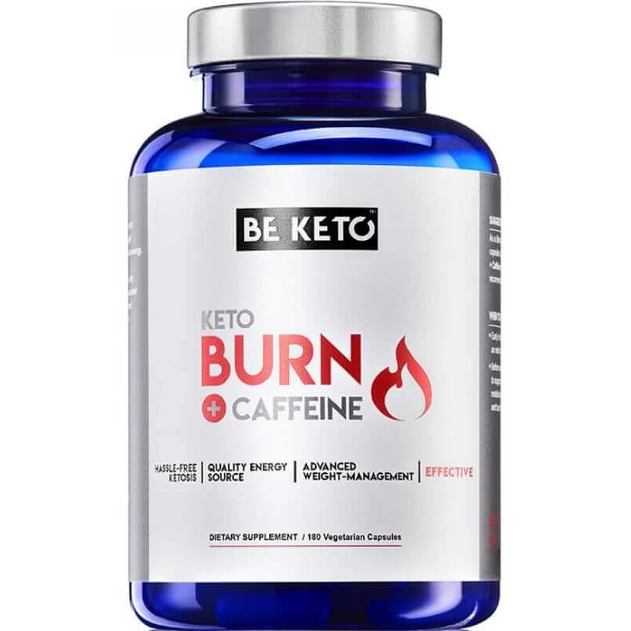 Keto Burn mit Koffein - Fettverbrenner - 180 Kapseln BeKeto
