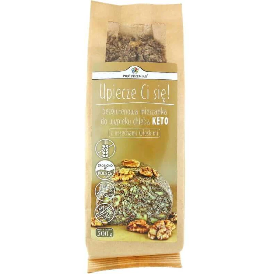 Amestec de panificație KETO cu nuci fără gluten 500g FIVE CHANGES