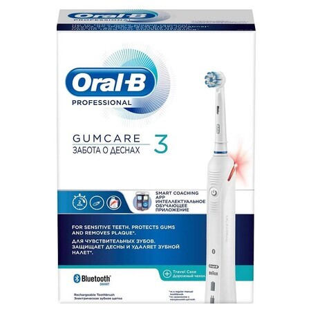 Cepillo eléctrico Smart coaching, Gumcare 3 D601, Oral B