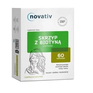 Novativ Equiseto con complesso di biotina, 60 capsule