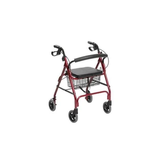 DrHappy JL966LH Rollator Plegable de 4 Ruedas con 4 Ruedas, Freno, Asiento y Cesta, Acero DrHappy JL966LH