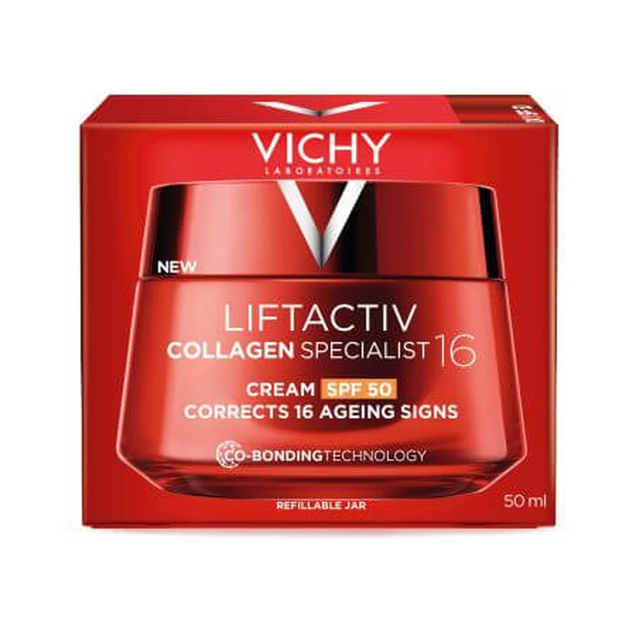Anti-Falten-Tagescreme mit SPF 50 Liftactiv Collagen Specialist 16, 50 ml, Vichy