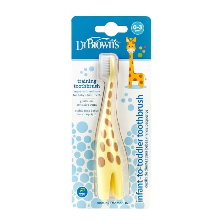 Cepillo de dientes Super Soft Giraffe Baby, 0-3 años, Dr. Browns