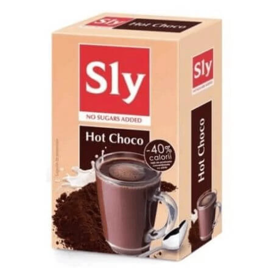 Bebida a base de cacao caliente sin azúcar añadido, 7x15 g, Sly