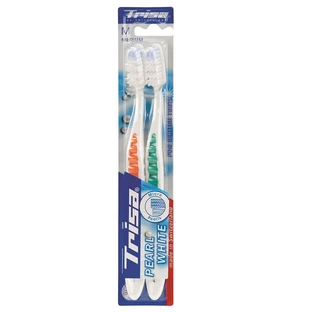Cepillo de dientes, Pearl White Duo, Mediano, Trisa