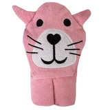 BabyMatex, Jimmy baby terry bath cover, 80 cm x 80 cm, pink cat