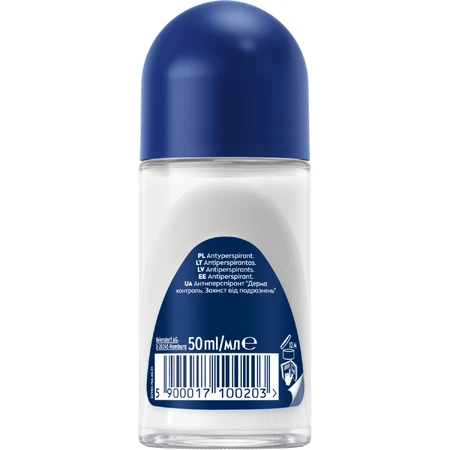 Nivea Men Derma Control Sensitive, antitranspirante, roll-on, 50 ml