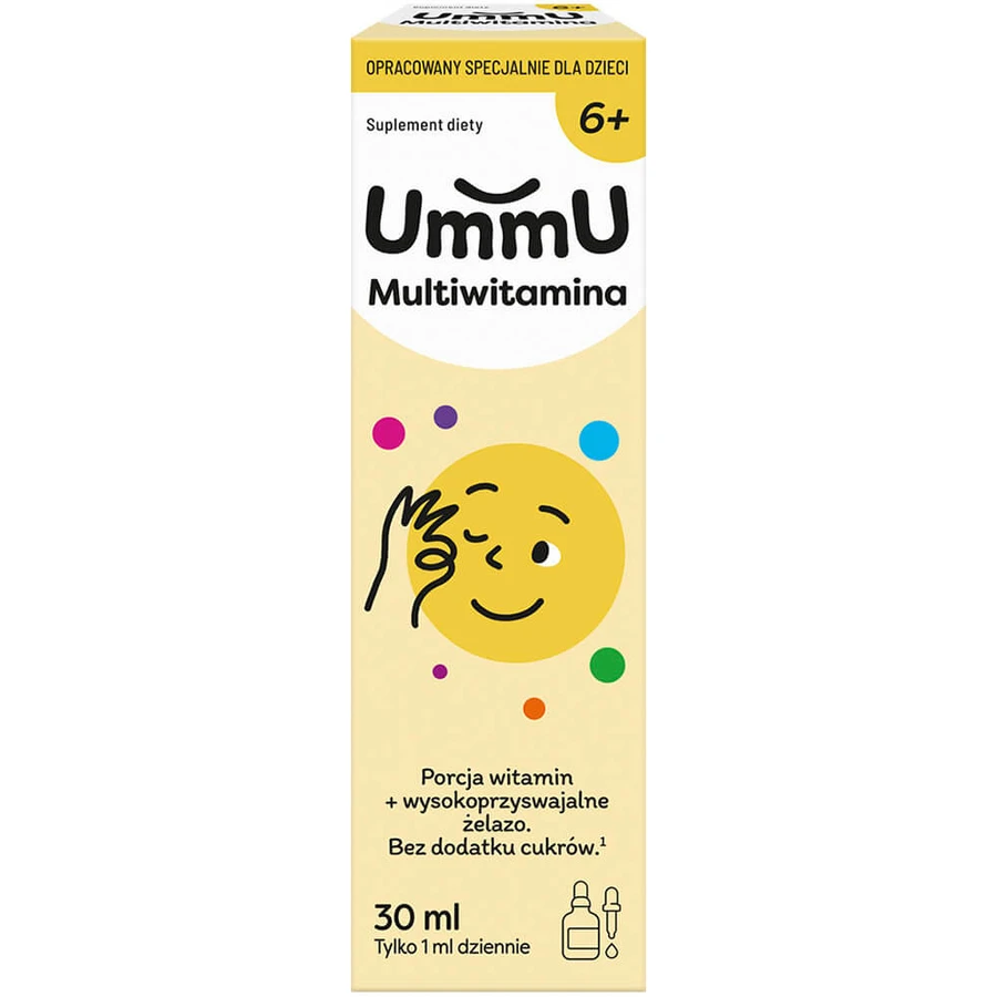 UmmU Multivitamin, für Kinder ab 6 Jahren, Tropfen, Orangengeschmack, 30 ml