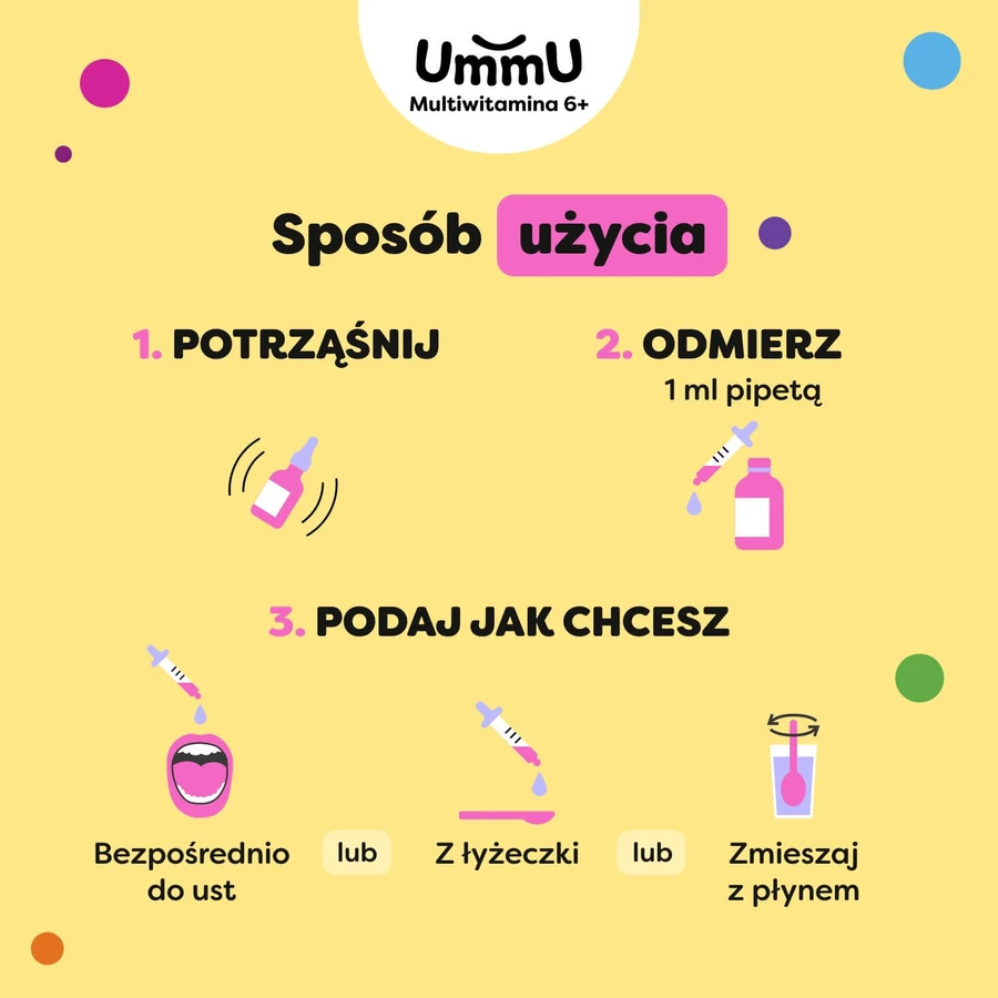 UmmU Multivitamin, für Kinder ab 6 Jahren, Tropfen, Orangengeschmack, 30 ml