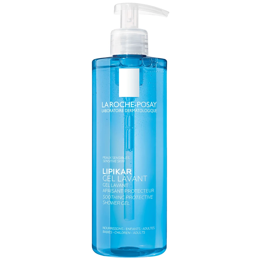 La Roche-Posay Lipikar set, gel nettoyant doux pour le visage et le corps, peau sensible, 400 ml + réserve, 400 ml