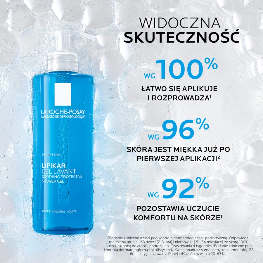 La Roche-Posay Lipikar set, gel nettoyant doux pour le visage et le corps, peau sensible, 400 ml + réserve, 400 ml