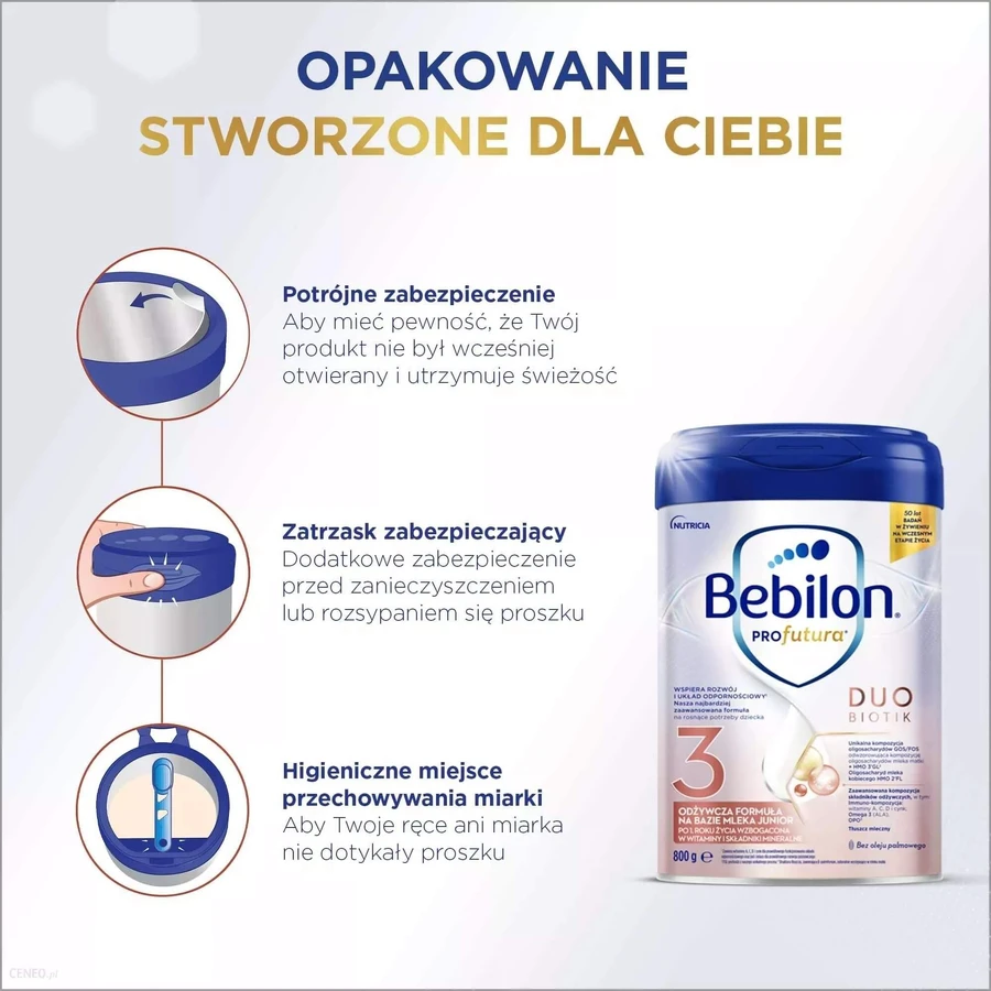 Set Bebilon Profutura DuoBiotik 3, leche maternizada nutritiva, a partir de 1 año, 2 x 800 g