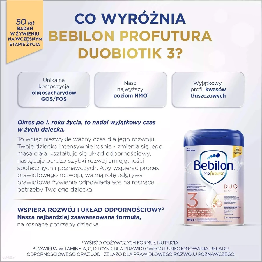 Set Bebilon Profutura DuoBiotik 3, leche maternizada nutritiva, a partir de 1 año, 2 x 800 g