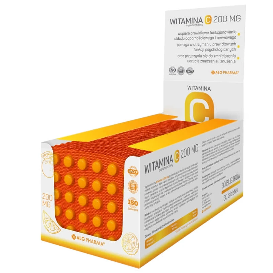 Vitamina C 200 mg, 30 comprimidos