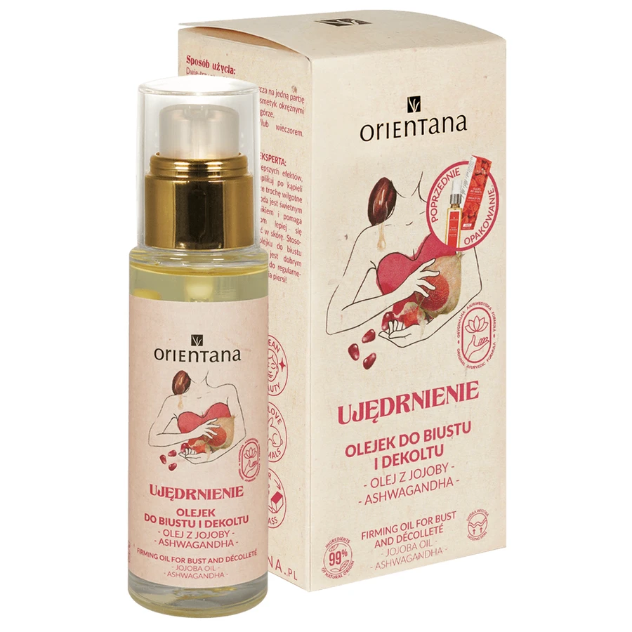 Orientana Reafirmante, aceite para busto y escote, aceite de jojoba y ashwagandha, 30 ml