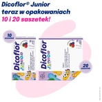 Dicoflor Junior, pentru copii de la vârsta de 3 ani și adulți, aromă de fructe de pădure, 20 pliculețe