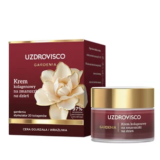Uzdrovisco Gardenia, cremă de zi cu colagen pentru riduri, 50 ml