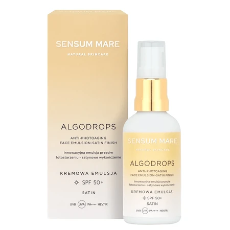Sensum Mare Algodrops Satin, emulsie satinată antiîmbătrânire foto, SPF 50+, 50 ml