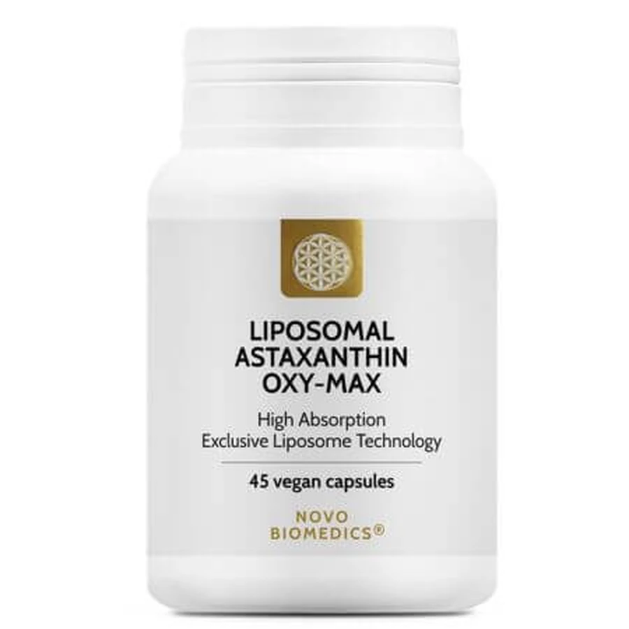 Astaxantina liposomal Oxy-Max, 45 cápsulas, Novo Biomedics